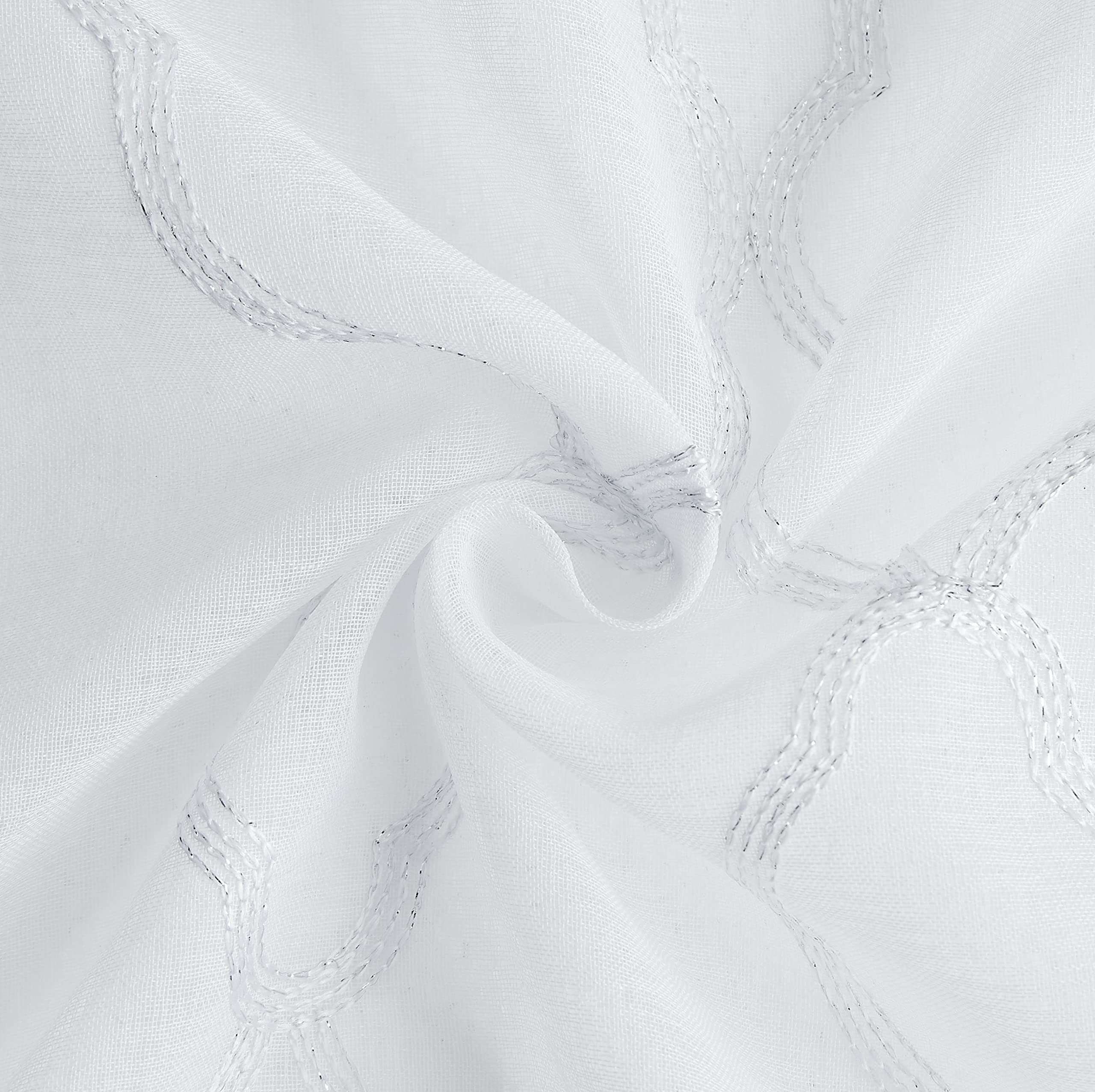 Amazon.com: White Contemporary 3D Textured Curtains – 54x84 Inches