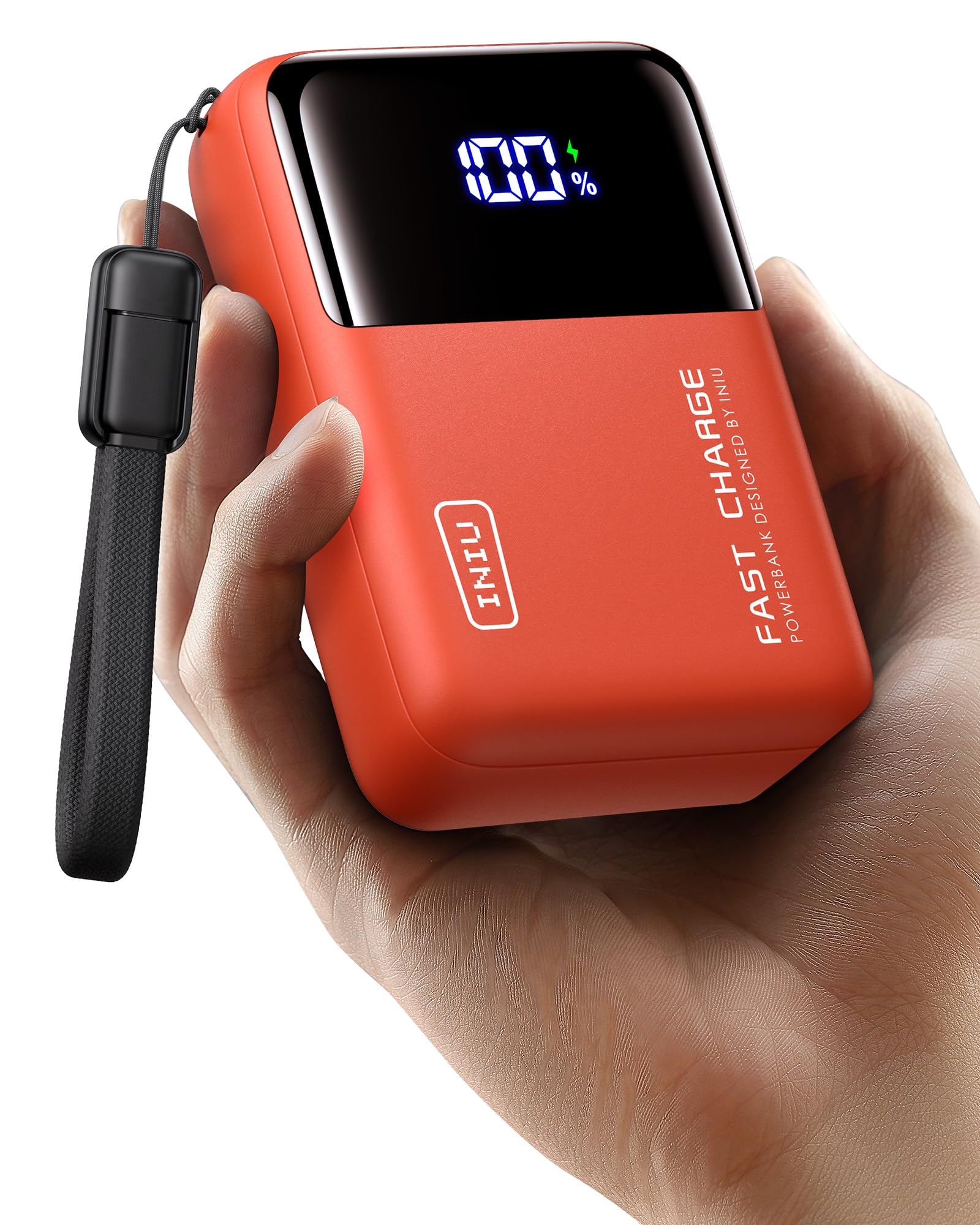 INIU Power Bank P63-E1 (Mobile Battery, 25,000 mAh, 100 W), Large Capacity, Ultra Compact Size, Rapid Charging, USB-C Input/Output Ports, PSE Certified, 3 Devices Simultaneously Charging, Mobile