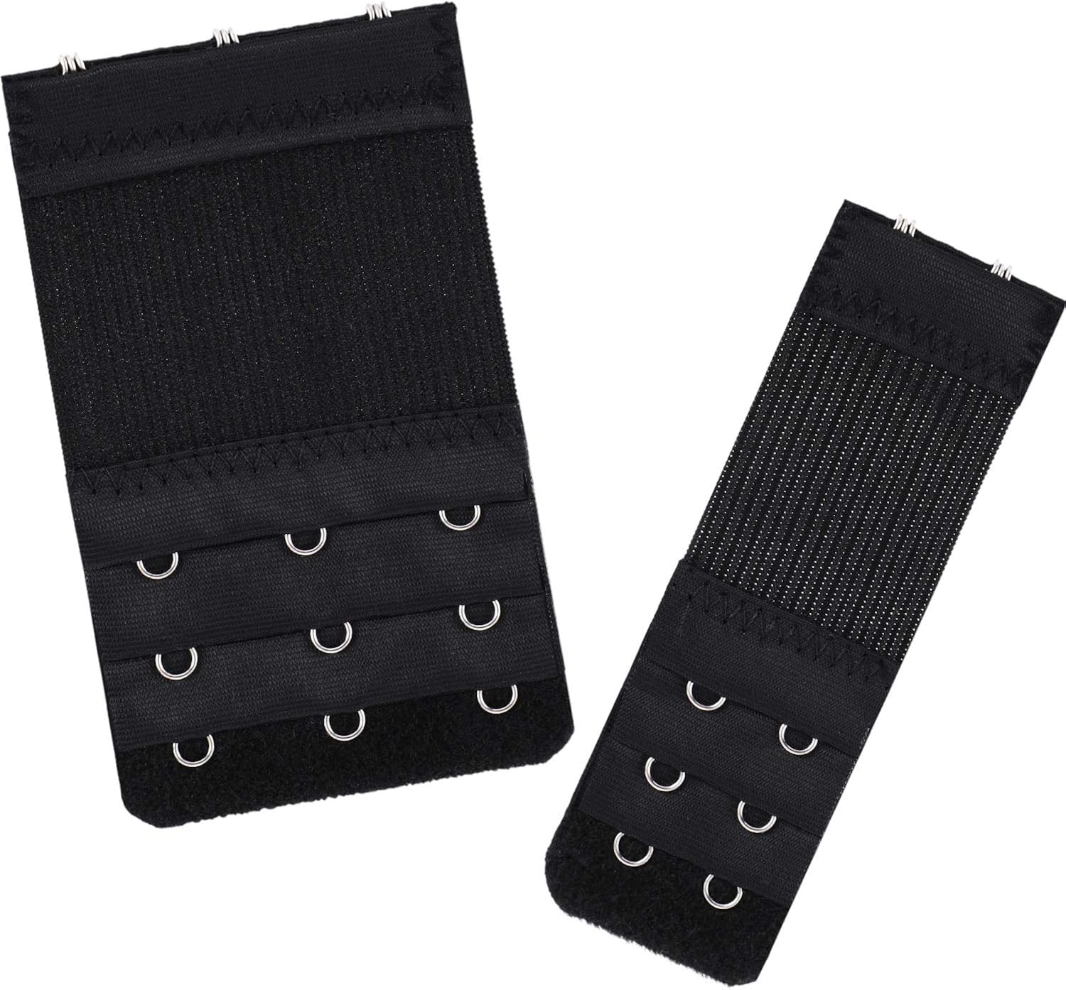 Bememo 6 Pieces Women's Bra Extenders Elastic Stretchy Bra Extension Strap, 3 Rows x 3 Hooks, 3