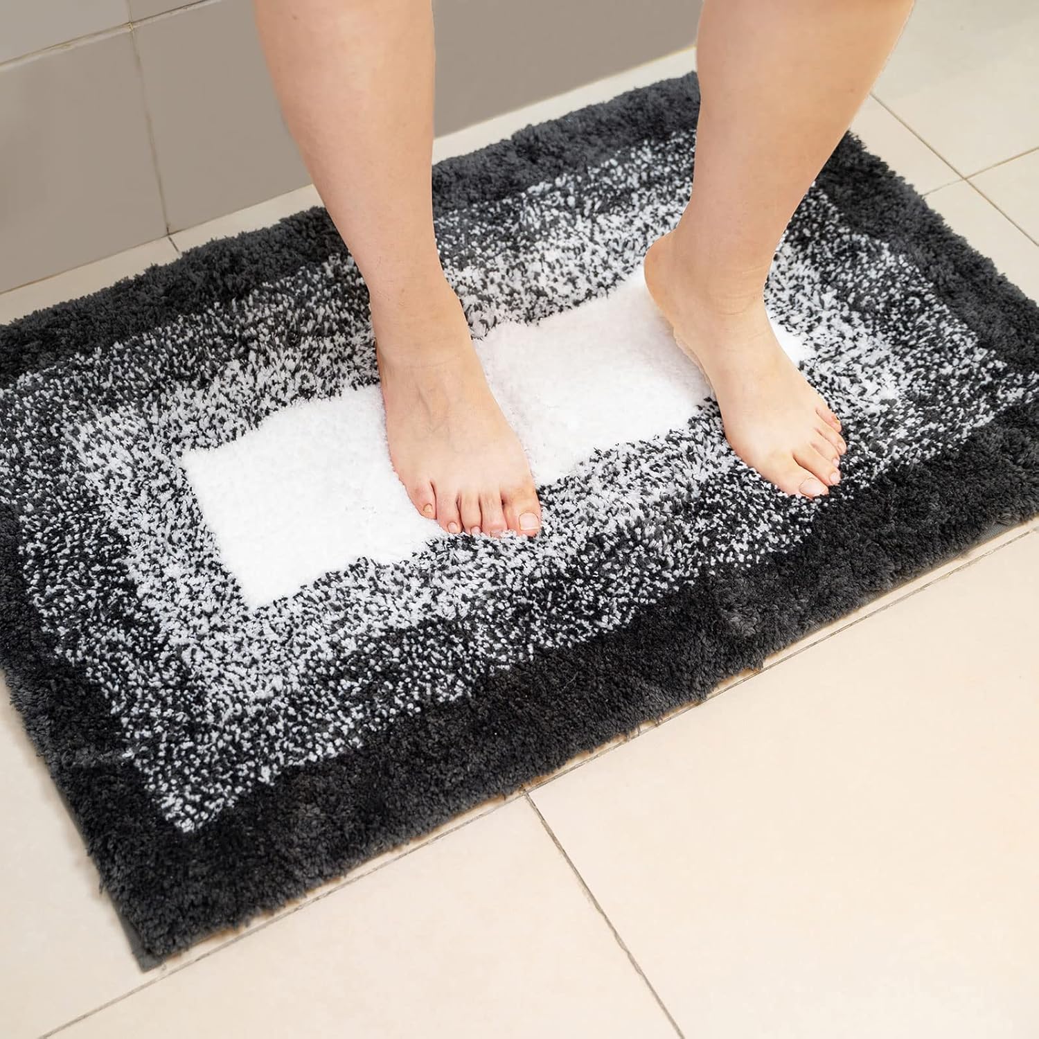 Akarise Bath mat, 2 Pieces, u Shape Toilet Rug, Ultra Soft Non-Slip Absorbent Bathroom Rug, Machine Washable Rug for Bedroom Living Room Kitchen entryway : Home & Kitchen