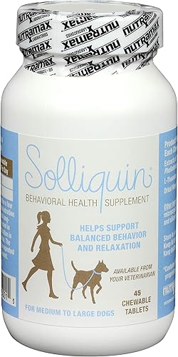 Solliquin Tabletas masticables para perros medianos a grandes 45 tabletas