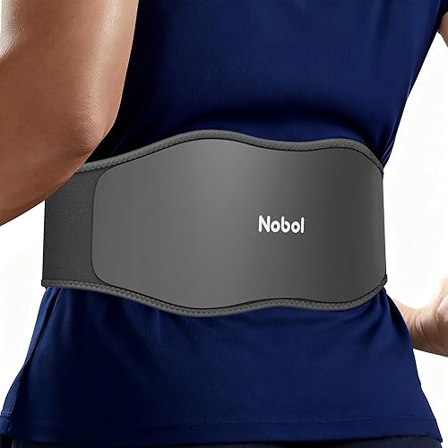 Nobol PhysioBelt Soporte de espalda para dolor de espalda, ciática, escoliosis, hernia de disco ajustable, soporte lumbar con almohadilla lumbar