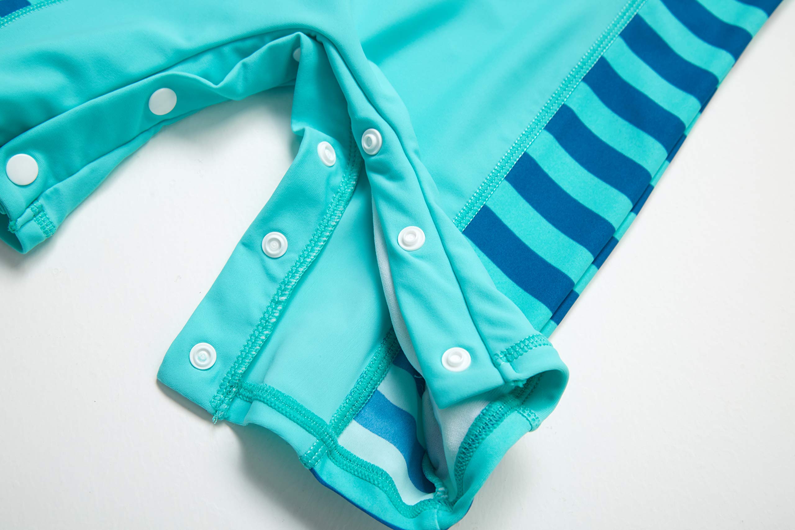 BONVERANO Traje de baño para bebé niño Trajes de baño de una Pieza de Manga Larga Protección UV 50+ Trajes de baño con Cremallera