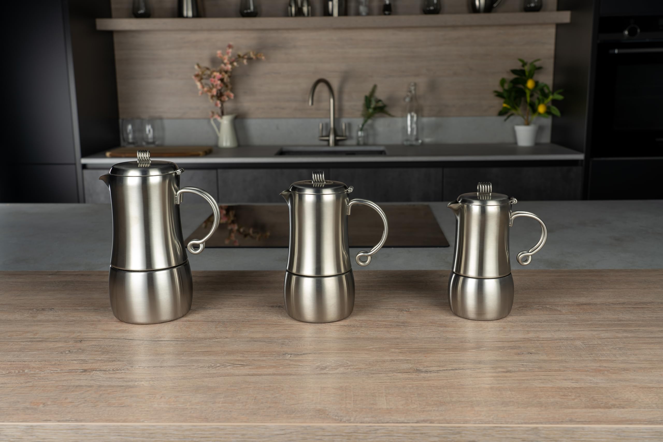 Café Stål Elements ze stali nierdzewnej ekspres do espresso 6 filiżanek