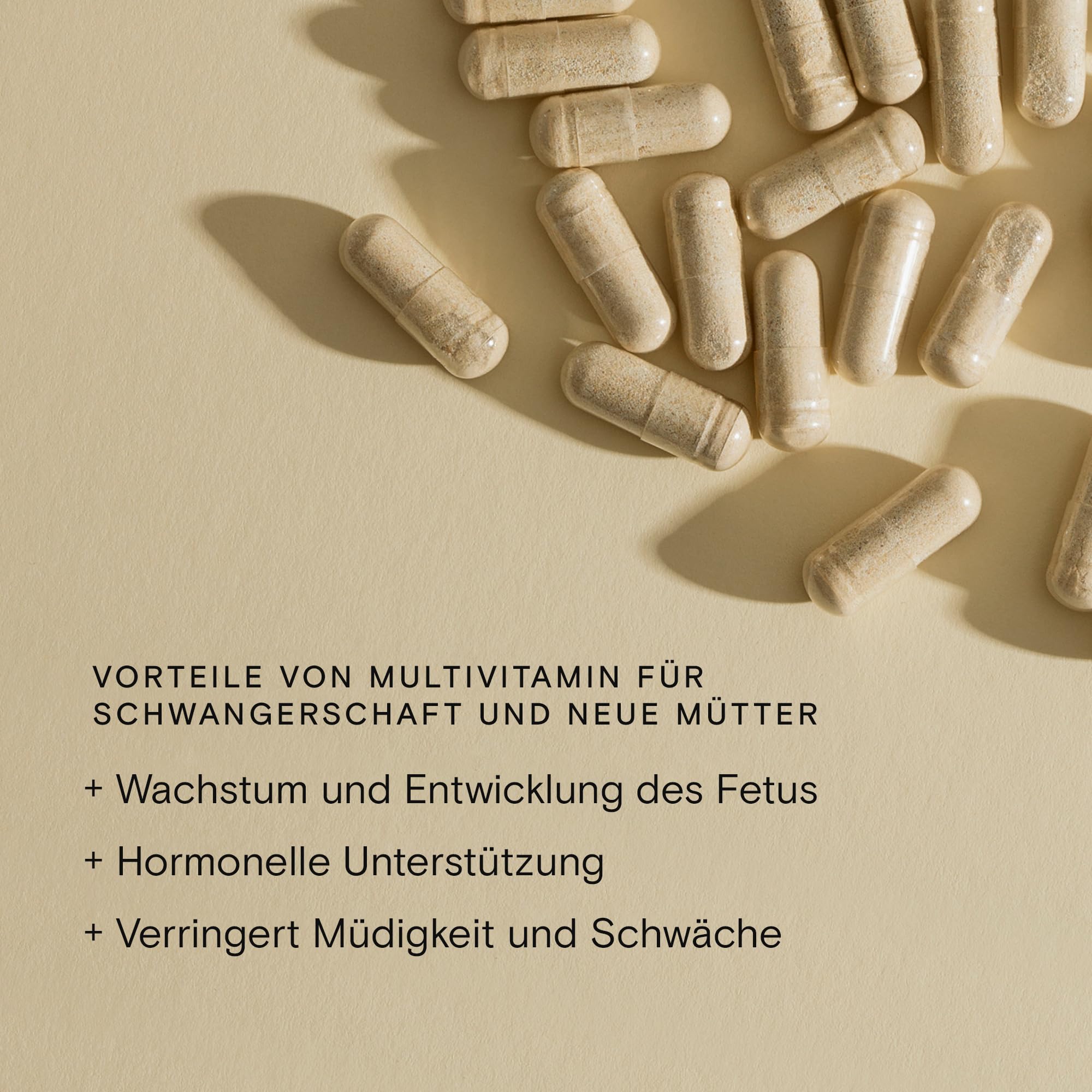 WILD NUTRITION Food-Grown® Schwangerschaftsvitamine für Frauen | Postnatale Vitamine gegen Übelkeit, für den Hormonhaushalt und gegen Müdigkeit | 90 Kapseln