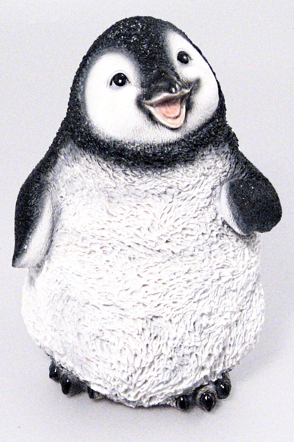 Vivid Arts White With Orange Accents Playful Penguin Resin Ornament Medium