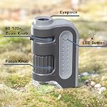 Carson MicroBrite Plus 60x-120x Power LED Lighted Pocket Microscope - Set of 4 (MM-300MU)