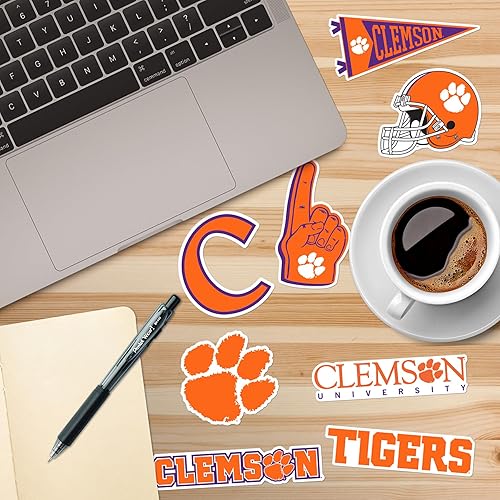 Miniatura 5 de Clemson University - Paquete variado de 50 calcomanías de vinilo grandes de lujo, para laptop, botella de agua, álbumes de recortes, tableta,