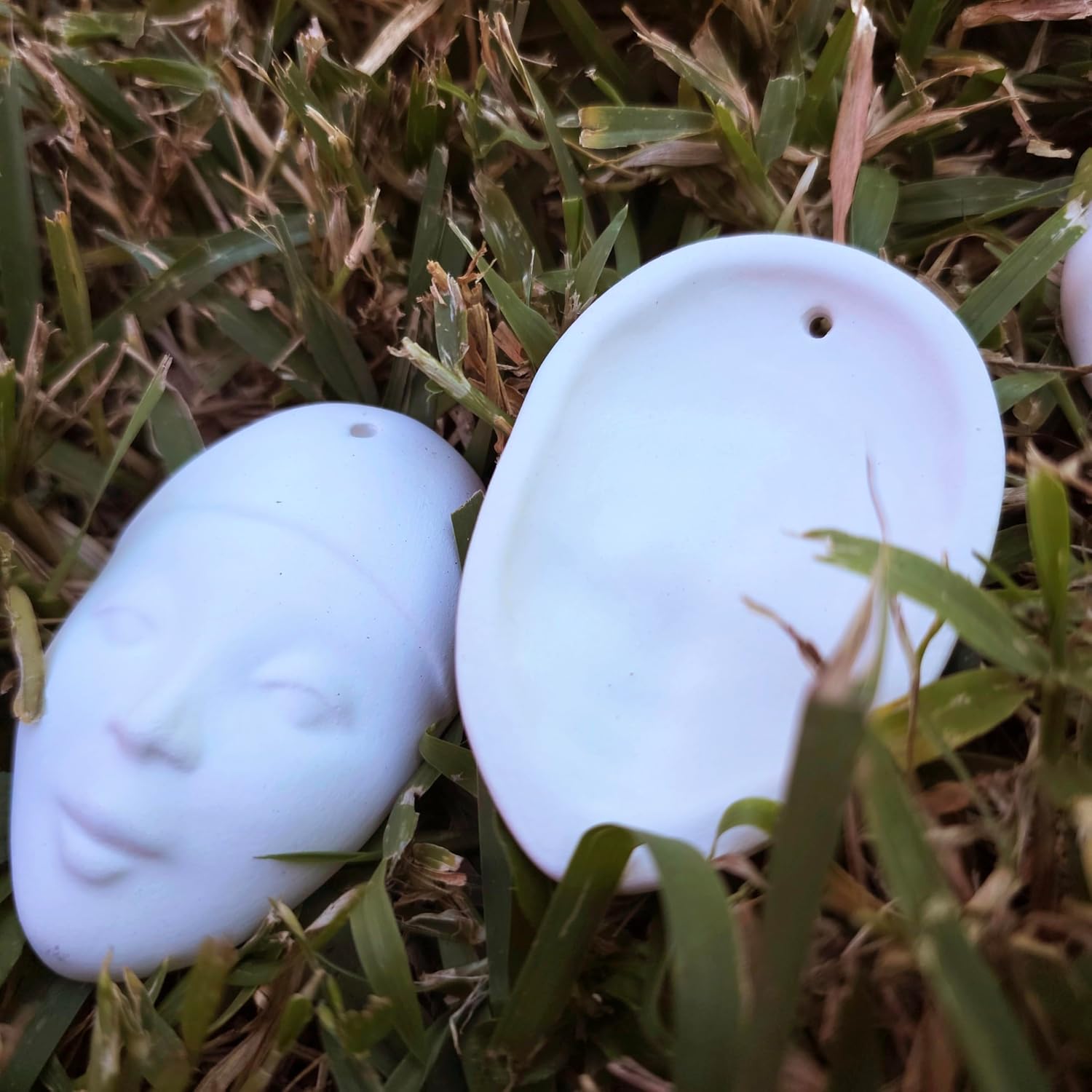 Set of 3 Mini Masks 3" Ceramic Bisque Ready To Paint Pottery