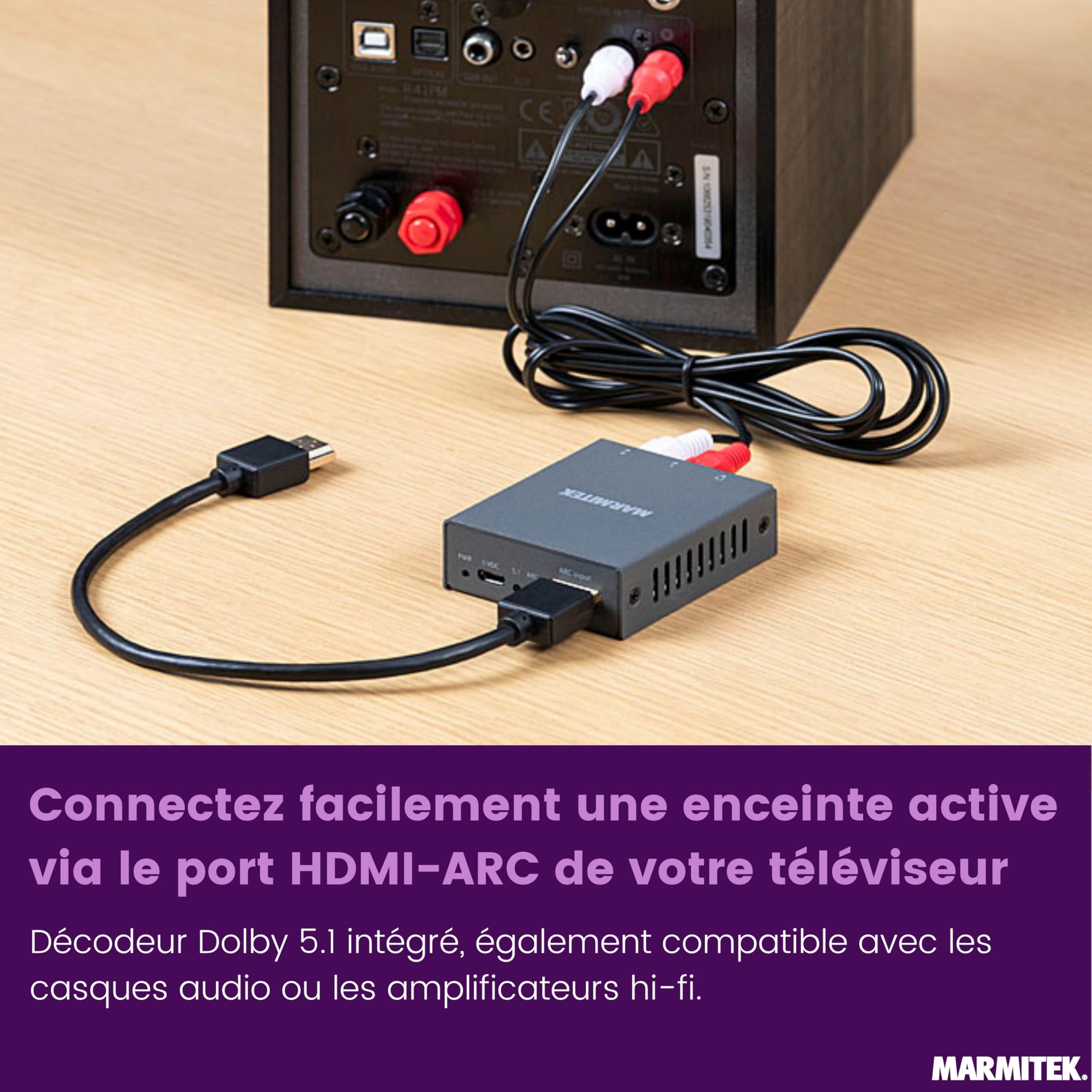 Marmitek Connect ARC13 - Extracteur audio HDMI ARC CEC pour TV et RCA