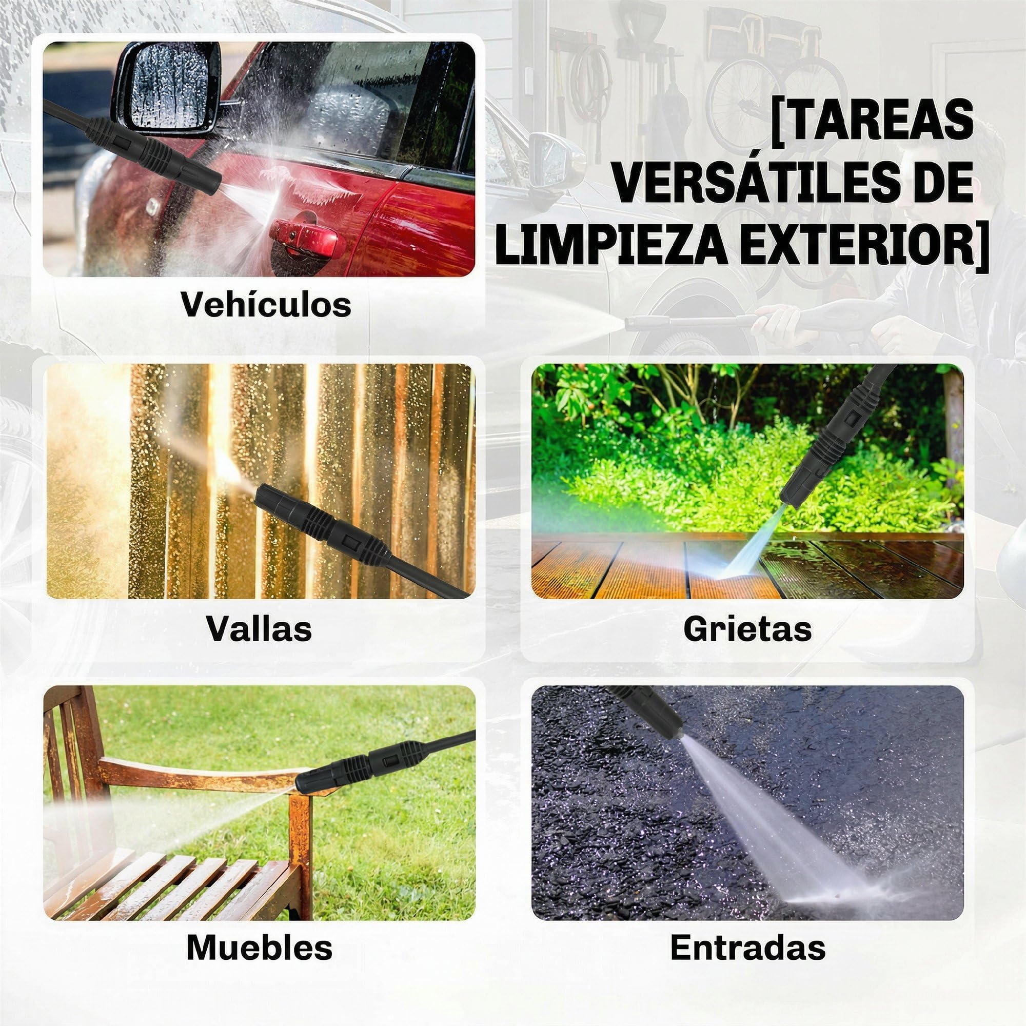 Outsunny Hidrolimpiadora de Alta Presión 1600W 120 Bar 390 L/h Amarillo | Bomba de Aluminio, Parada Automática, Manguera 3 m, Boquilla Ajustable, Ruedas, para Hogar Jardín Coche