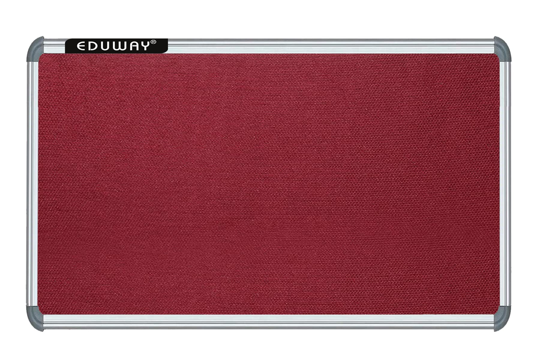 Eduway 2x4 Feet Notice Board/Pin Up Board/Bulletin Board/Display Board/Soft Board with High Resilience Foam Fabric for School, Office, Home with (30 Push-Up Pins), (Maroon -123x59 Cms)'