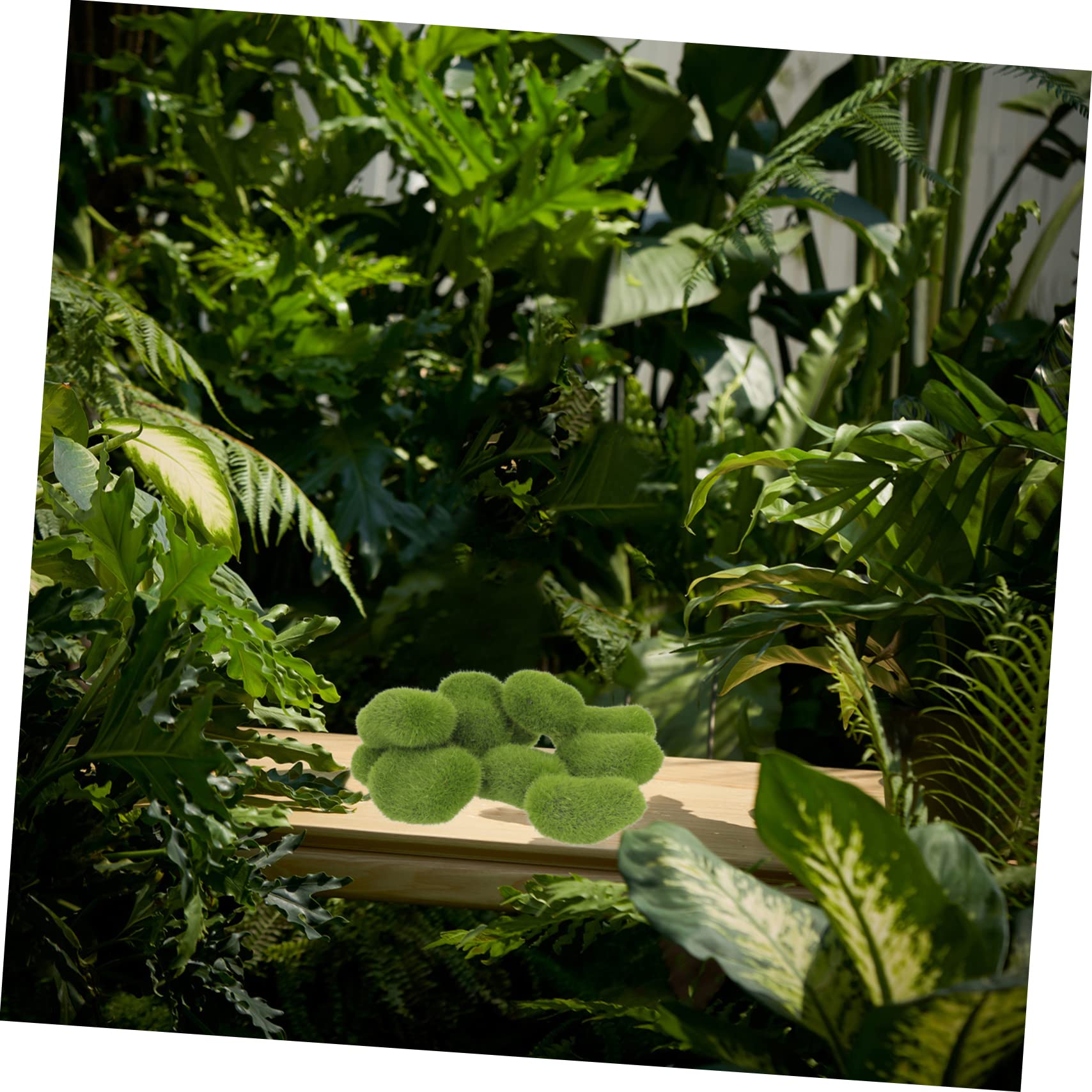 EXCEART 100piezas Piedras De Musgo Simuladas Decorativas para Jardines Imitación De Rocas De Musgo para Paisajismo Accesorios Naturales para Decoración De Bonsáis y Terrarios