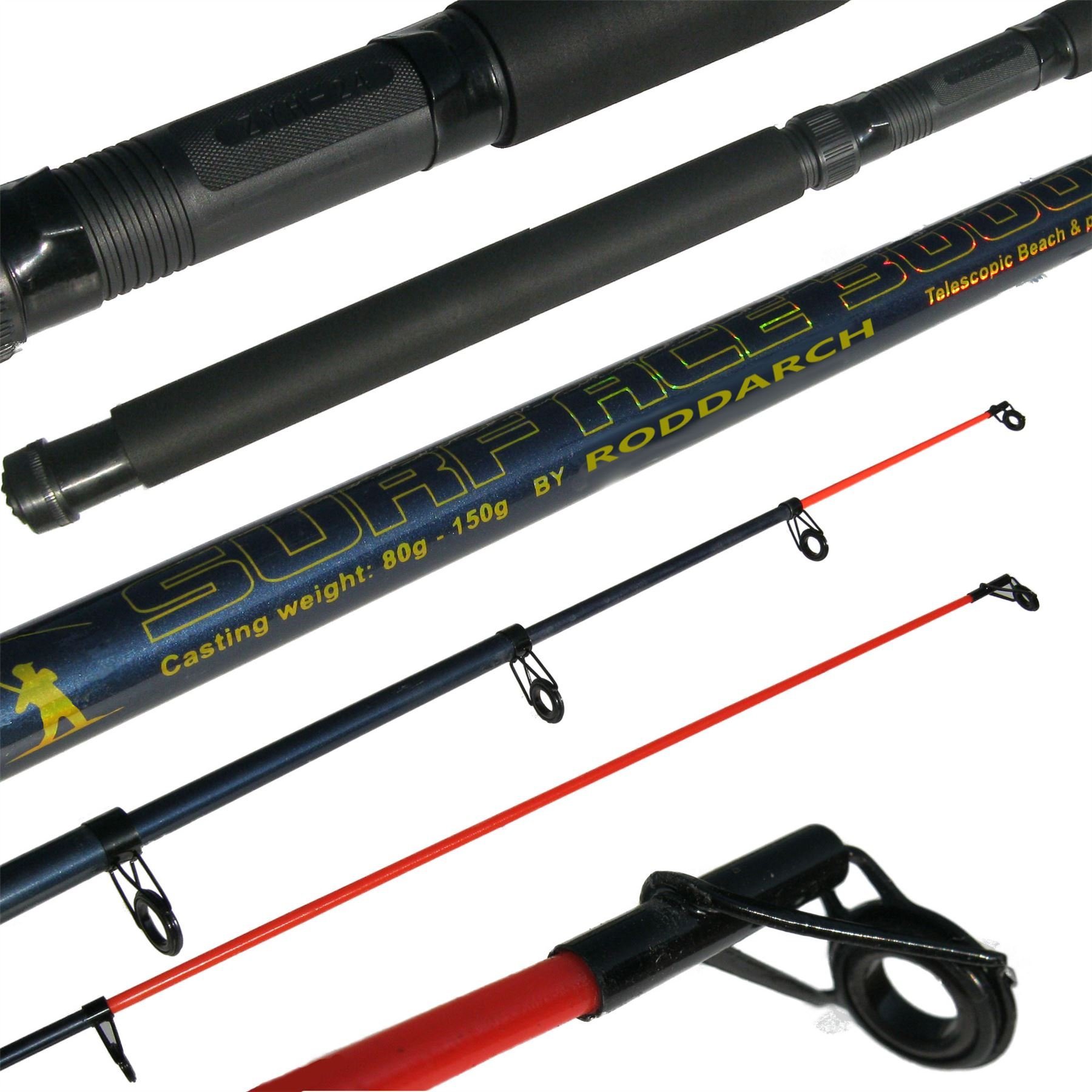 Roddarch 10' Telescopic Sea Fishing Rod Beachcaster Pier Fishing Rod Travel Sea Rod Sports & Outdoors