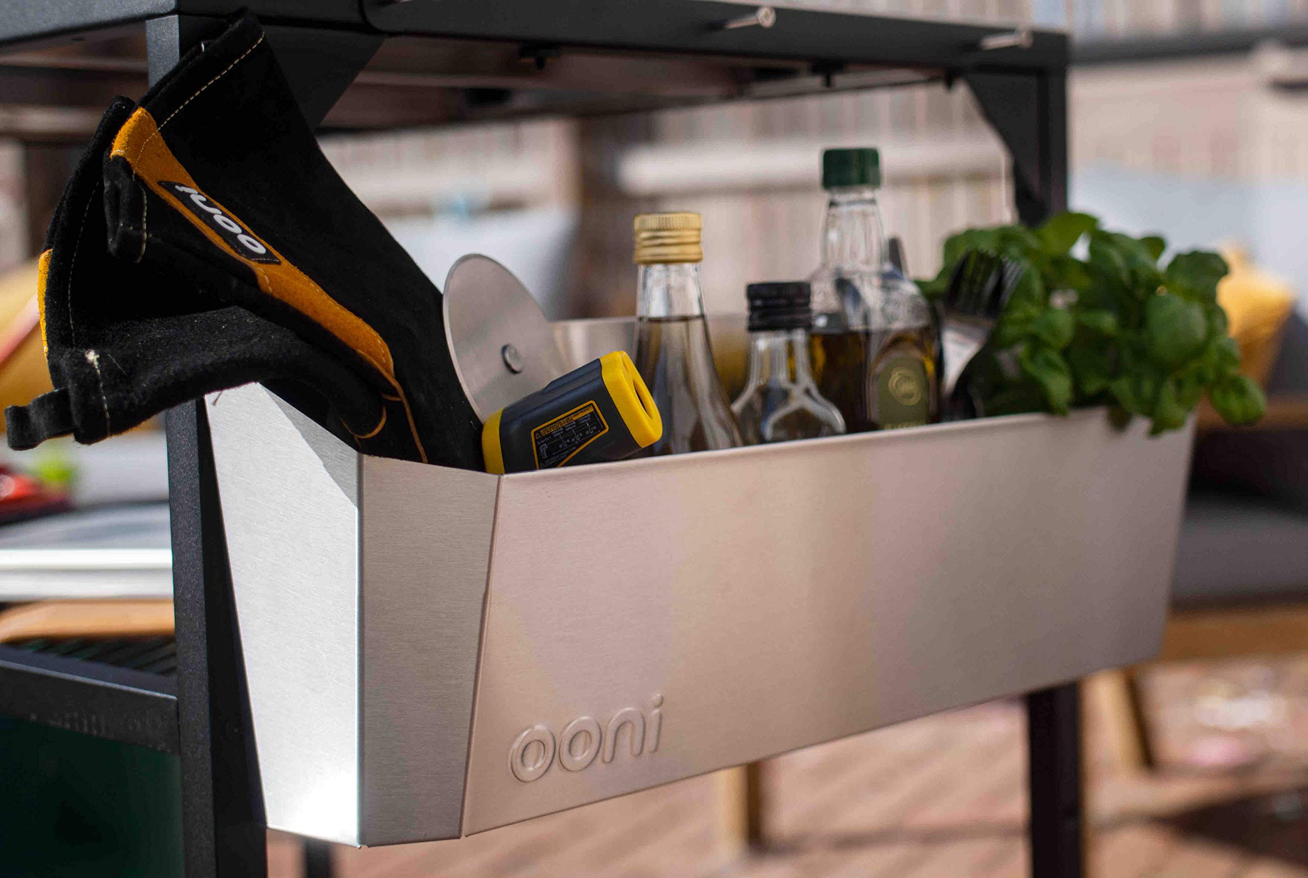 Ooni Boîte Tout Usage Medium en Acier Inoxydable - Peut être Montée sur la Table Modulaire Medium ou Utilisée comme Boîte de Rangement Cuisine Extérieure