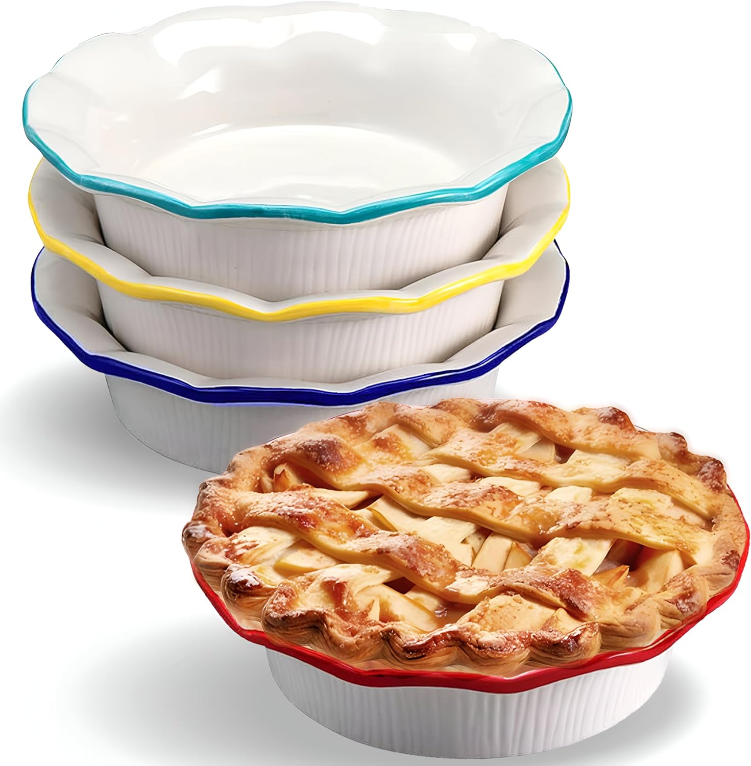 Aunt Shannon's Kitchen Ceramic Mini Pie Pans Set of 45.5