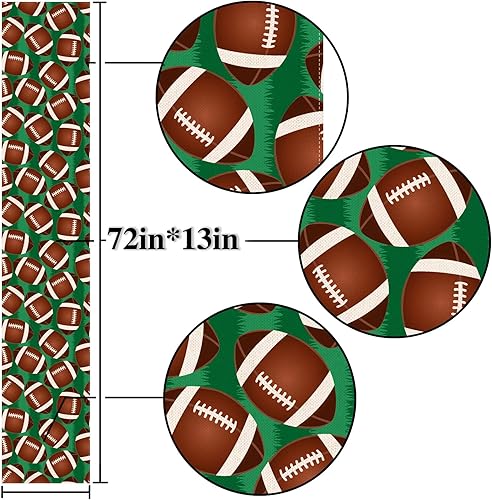 Miniatura 5 de Nepnuser Camino de mesa de fútbol para niños, decoración de fiesta de cumpleaños, estilo americano, día de juego, granja, hogar, comedor, cocina,