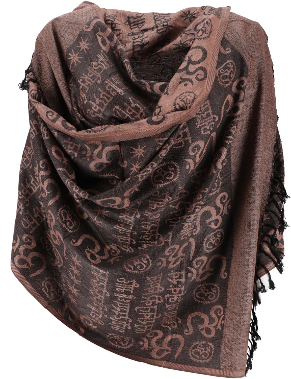 Guru-Shop, Sciarpa in cotone fine con sfumatura di colore