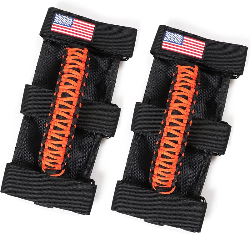 Alças de apoio para santo antônio Jeep Wrangler e Gladiator sukemichi laranja – 2 unidades