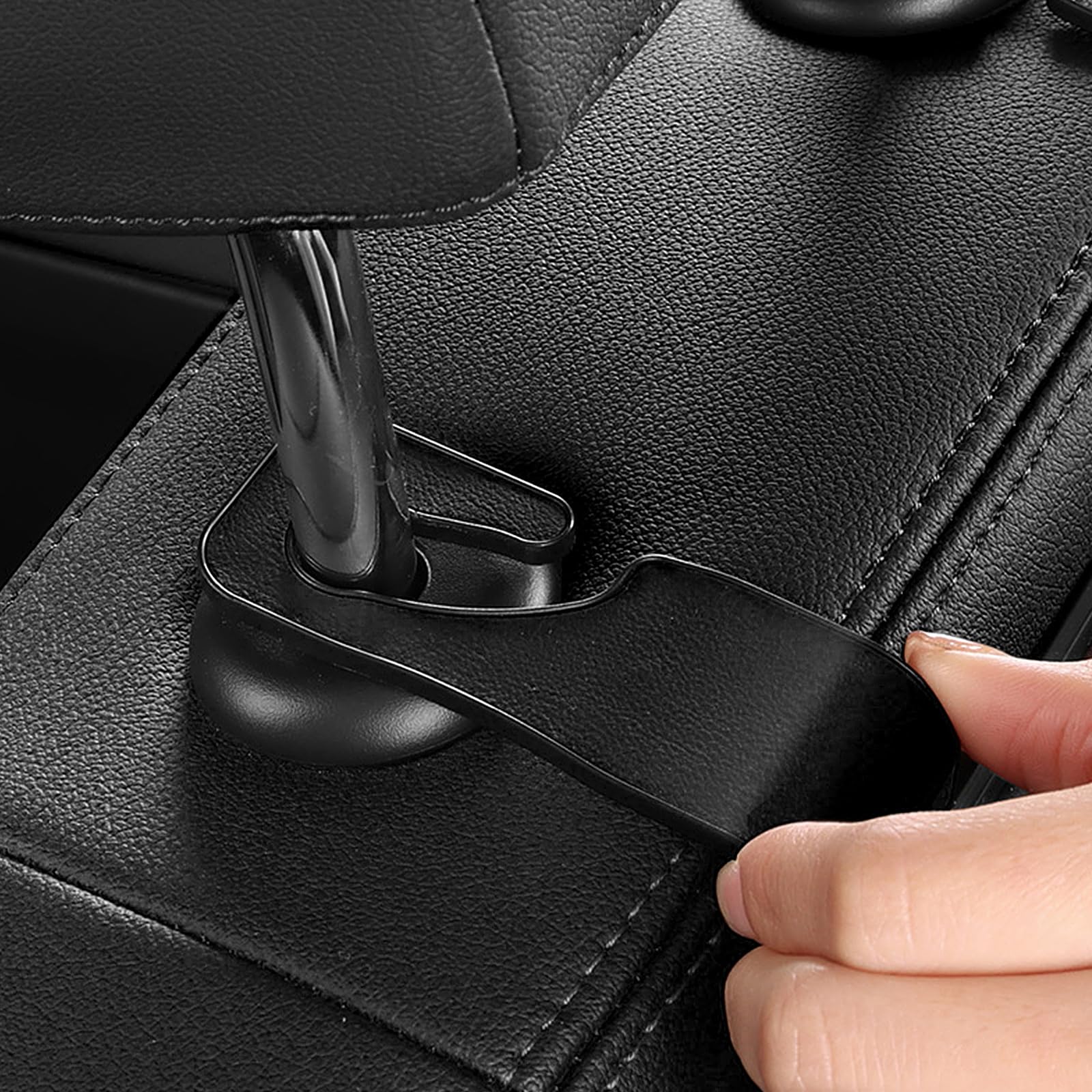 Scatola portaoggetti per sedile auto, contenitore per auto, con scatola in tessuto, porta bicchieri, multifunzione, decorazione interna, organizzatore multifunzione (nero)