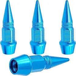 4 peças de tampas de haste de válvula de pneu estilo espetado, capas universais de haste de válvula de pneu à prova de poeira de liga de alumínio para carros, SUV, caminhões, bicicletas