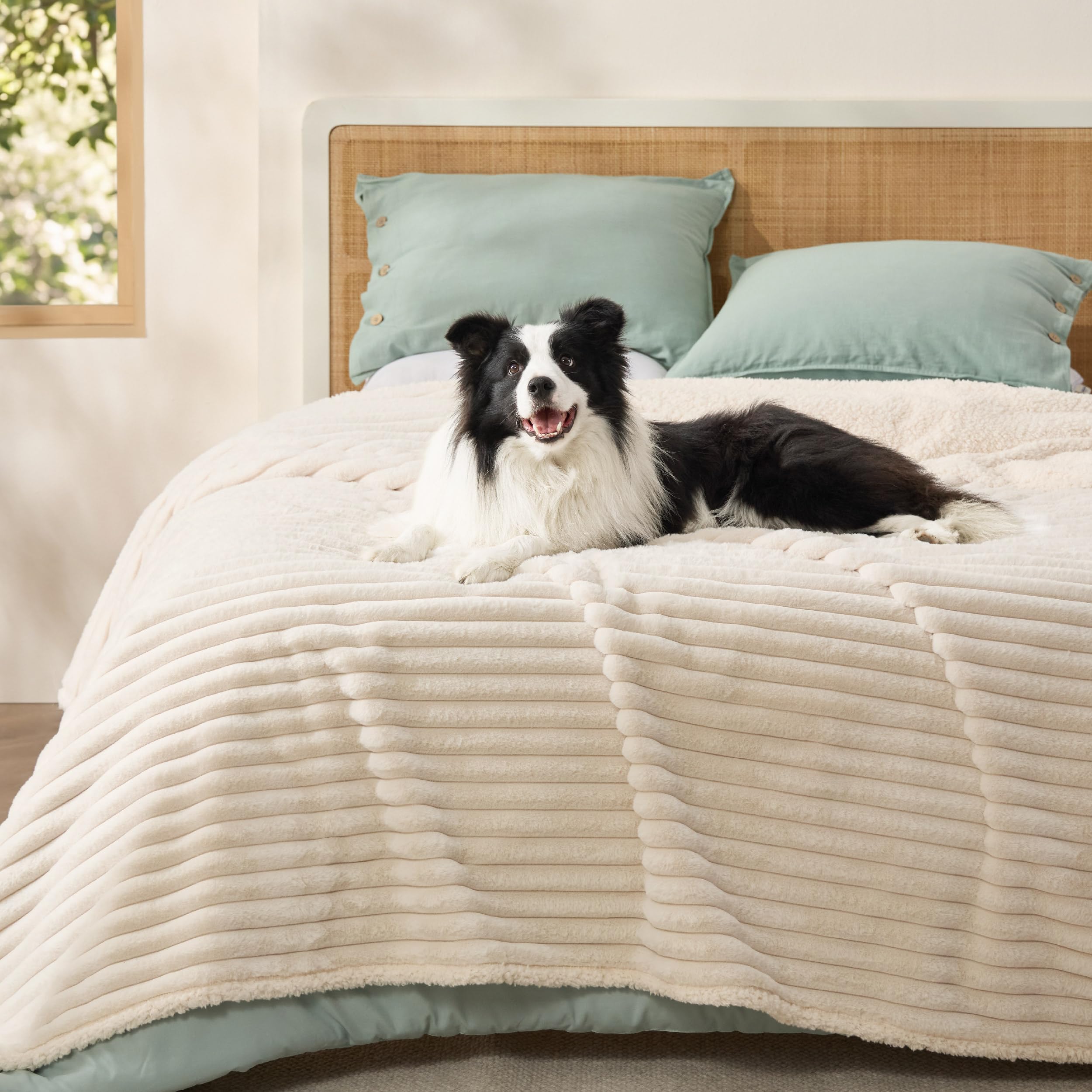 Bedsure ComfyFleece Waterproof Blanket Queen