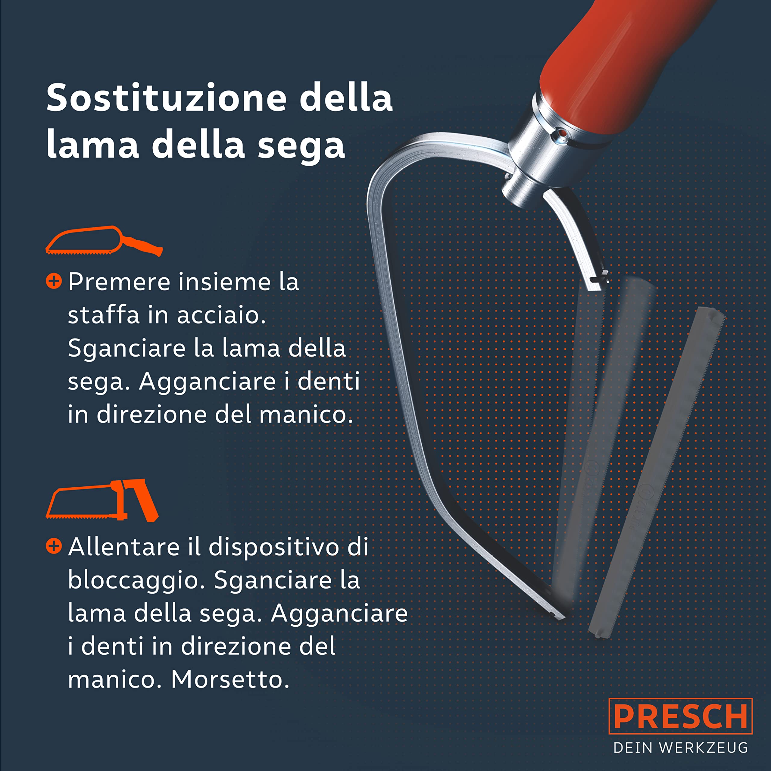 Presch Lama di sega in metallo PUK 150mm 10pz - Lame di sega a mano originali PUK 150mm - Per metalli non ferrosi (rame), acciaio inossidabile, plexiglas, plastica