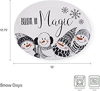 Vista 3 de Fitz & Floyd Fitz and Floyd Snow Days Snowman - Plato para servir, 16 pulgadas, multicolor
