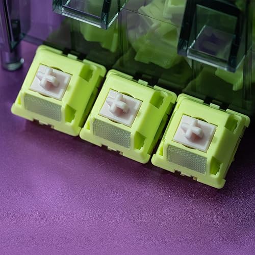 Miniatura 5 de Chilkey - Interruptores de teclado mecánico - 35 interruptores táctiles Sprout Green, interruptor pre-lubricado de fábrica de montaje en PCB de 5