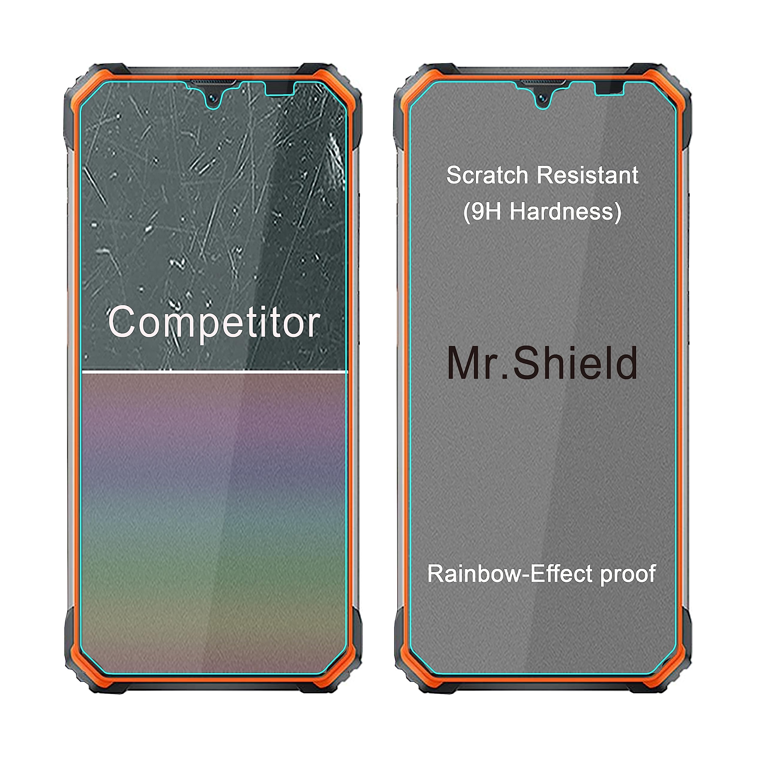 Mr.Shield Pellicola In Vetro Temperato Per Blackview BV8100 – 3 Pezzi, 9H, Anti Graffio - 5