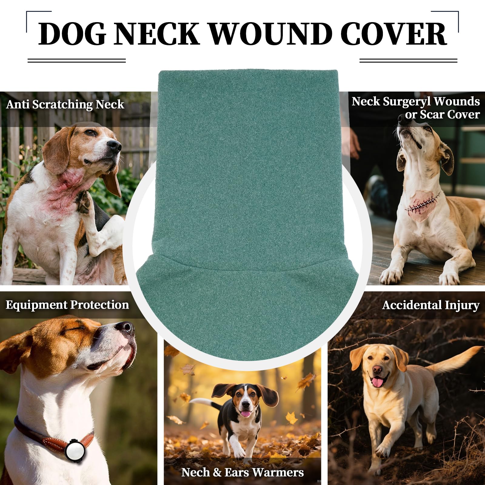 ROZKITCH Chaleco calmante para perros con capucha, cubierta suave para orejas de perro, chaqueta cálida para la ansiedad del perro con envoltura para las orejas, para fuegos artificiales, viajes,