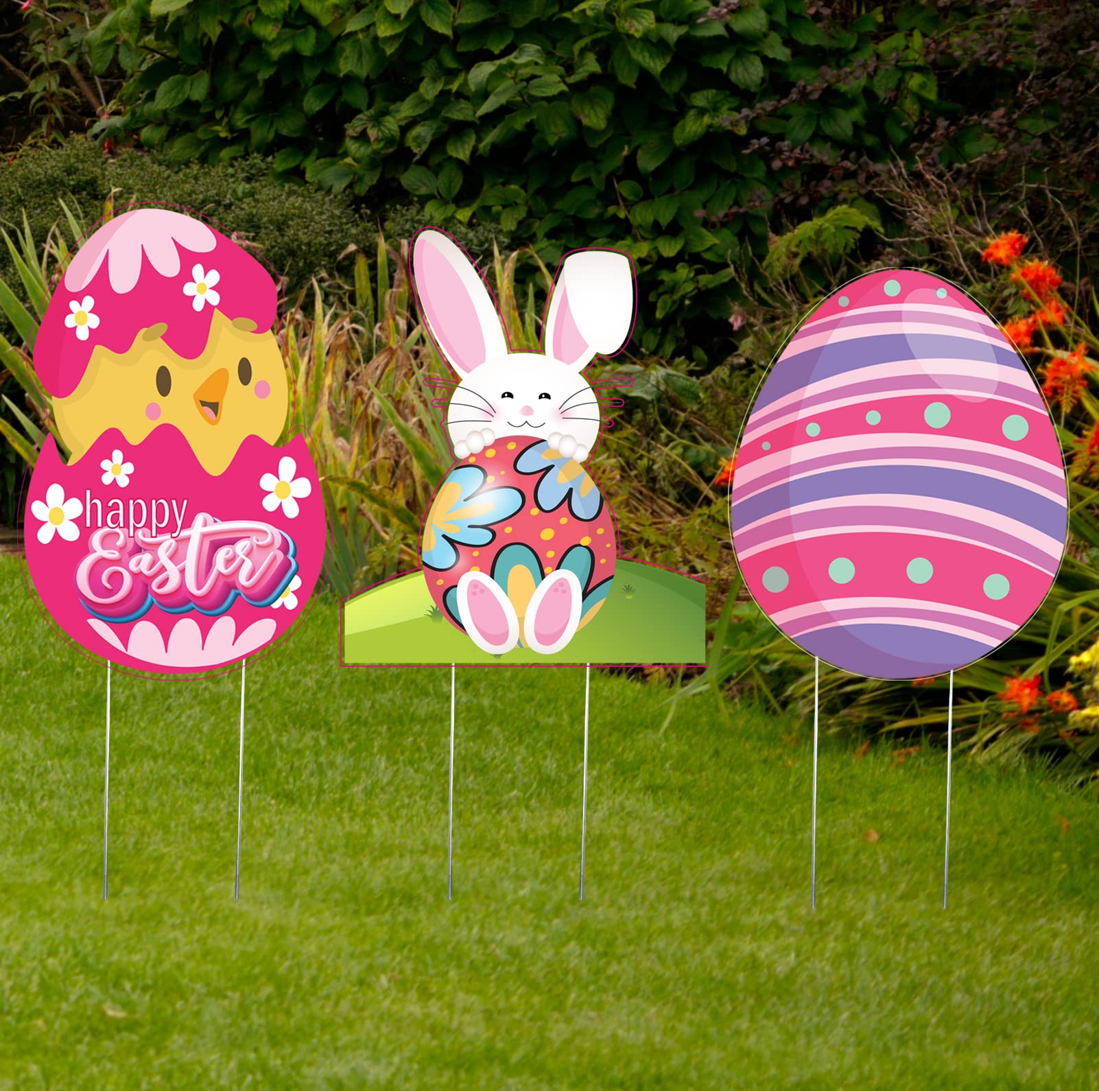 3 Piece Easter Yard Signs (Set 3)