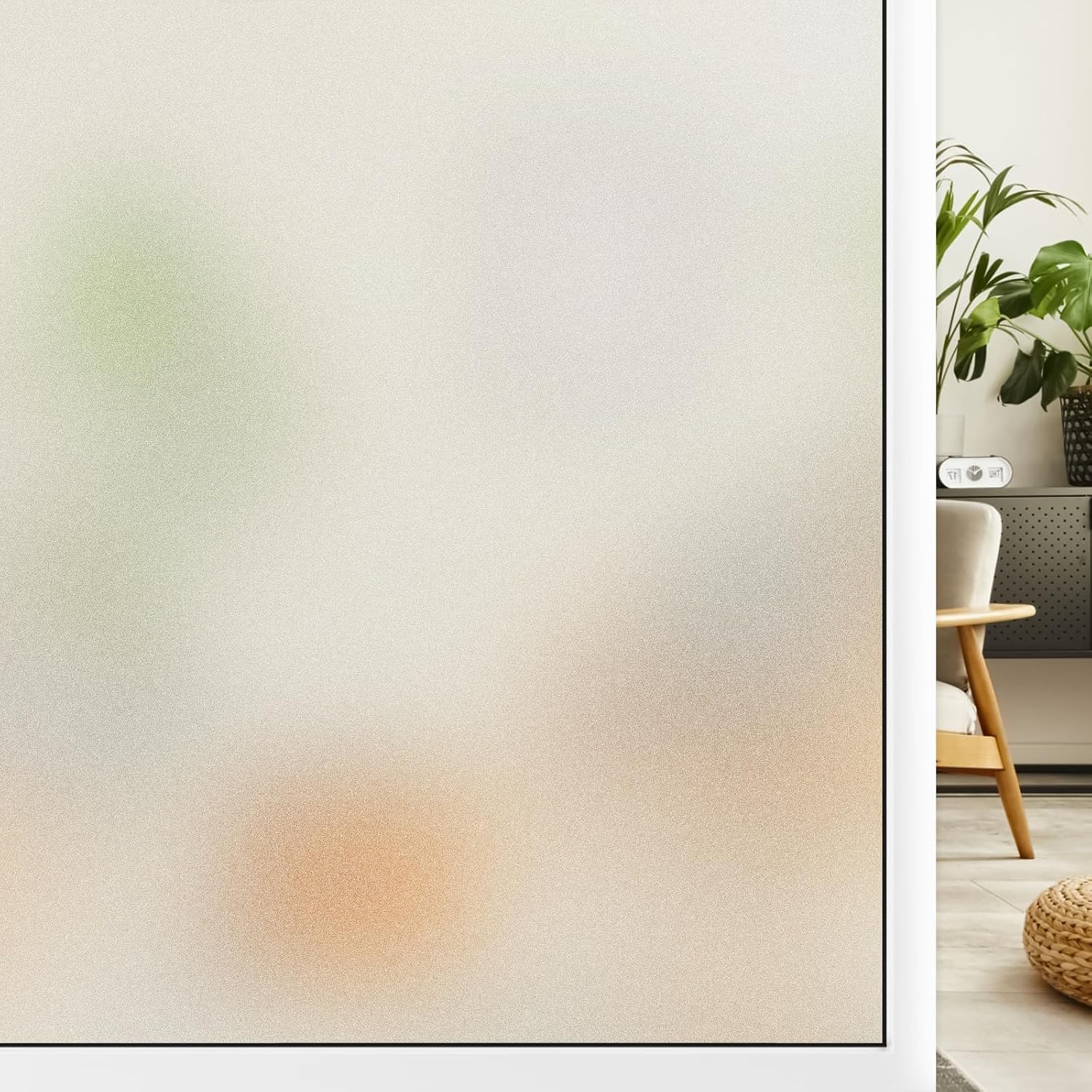 DIFIT Dekorative Fensteraufkleber, Sichtschutz, Selbstklebende Folie, transparent, mit statischer Elektrizität, Mattiert, Hitzeregulierung und Anti-UV, Vinyl für