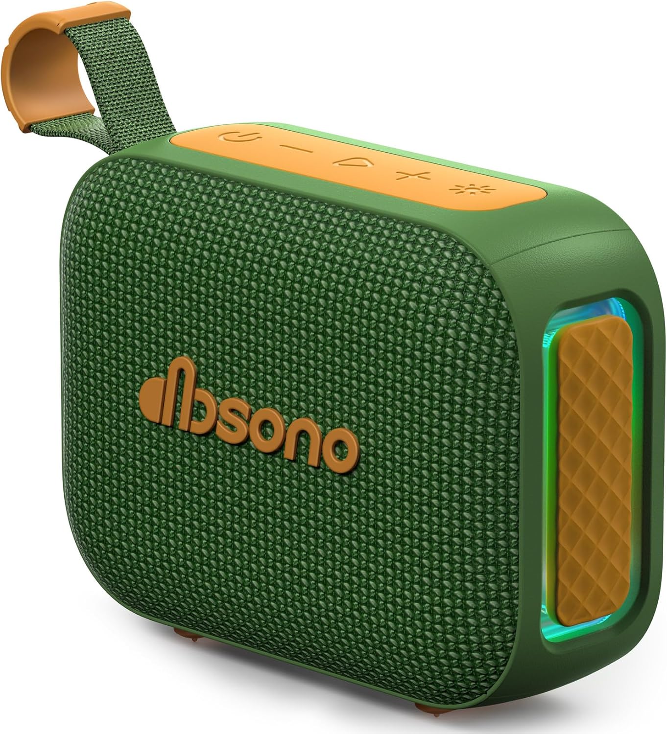Portable Bluetooth Speaker Waterproof Gift: IPX5 HD Sound Up to 24H Playtime, TWS Pairing, Wireless Speakers with Lights, Travel Essentials Birthday Gifts for Men Women Boys Girls-Dark Green