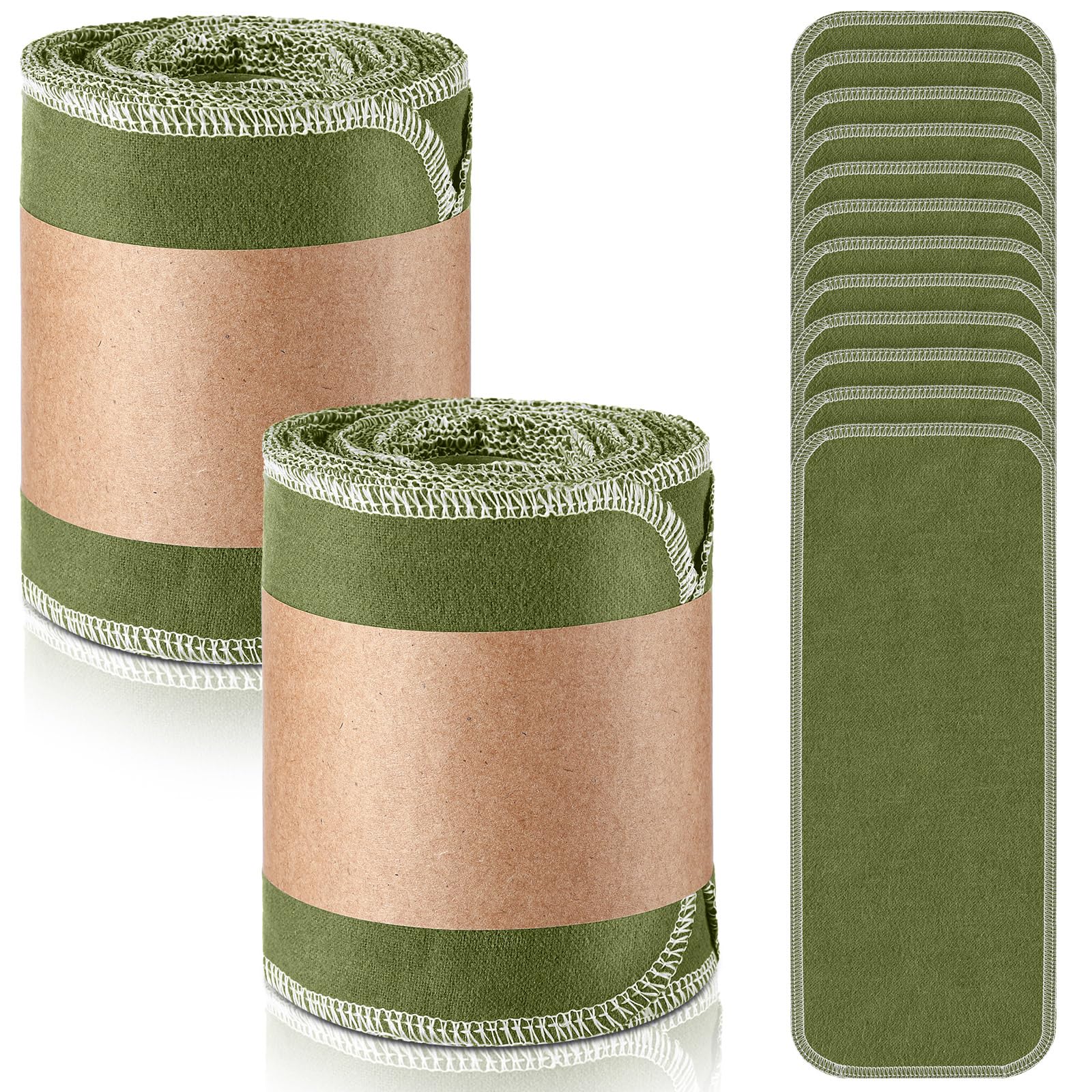 FuWeave Lot de 30 serviettes de bidet réutilisables, lavables et réutilisables, sans papier, en flanelle, coton, pour tapis de course, serviettes de salle de bain avec carton (vert, classique)