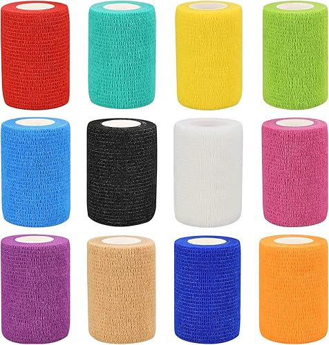 Miniatura 10 de 12244872 vendajes autoadhesivos, 1234 pulgadas, 5 yardas, multicolorcolor de piel (4 pulgadas, paquete de 12 multicolor)