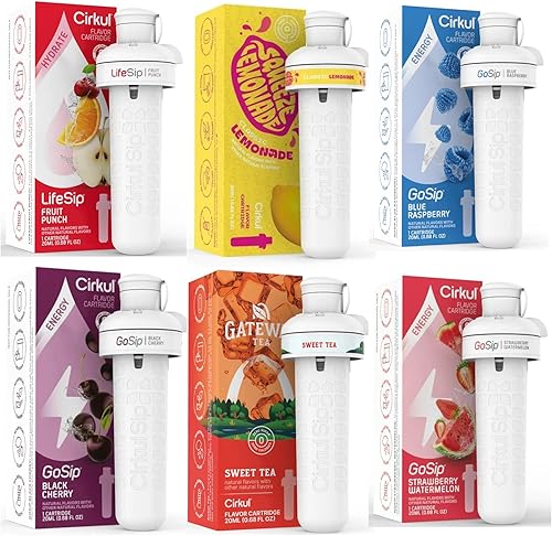 Clrkul - Paquete variado de cartuchos de sabor aleatorio para tu botella de agua, disfruta de una variedad de 6 sabores, cápsulas de agua