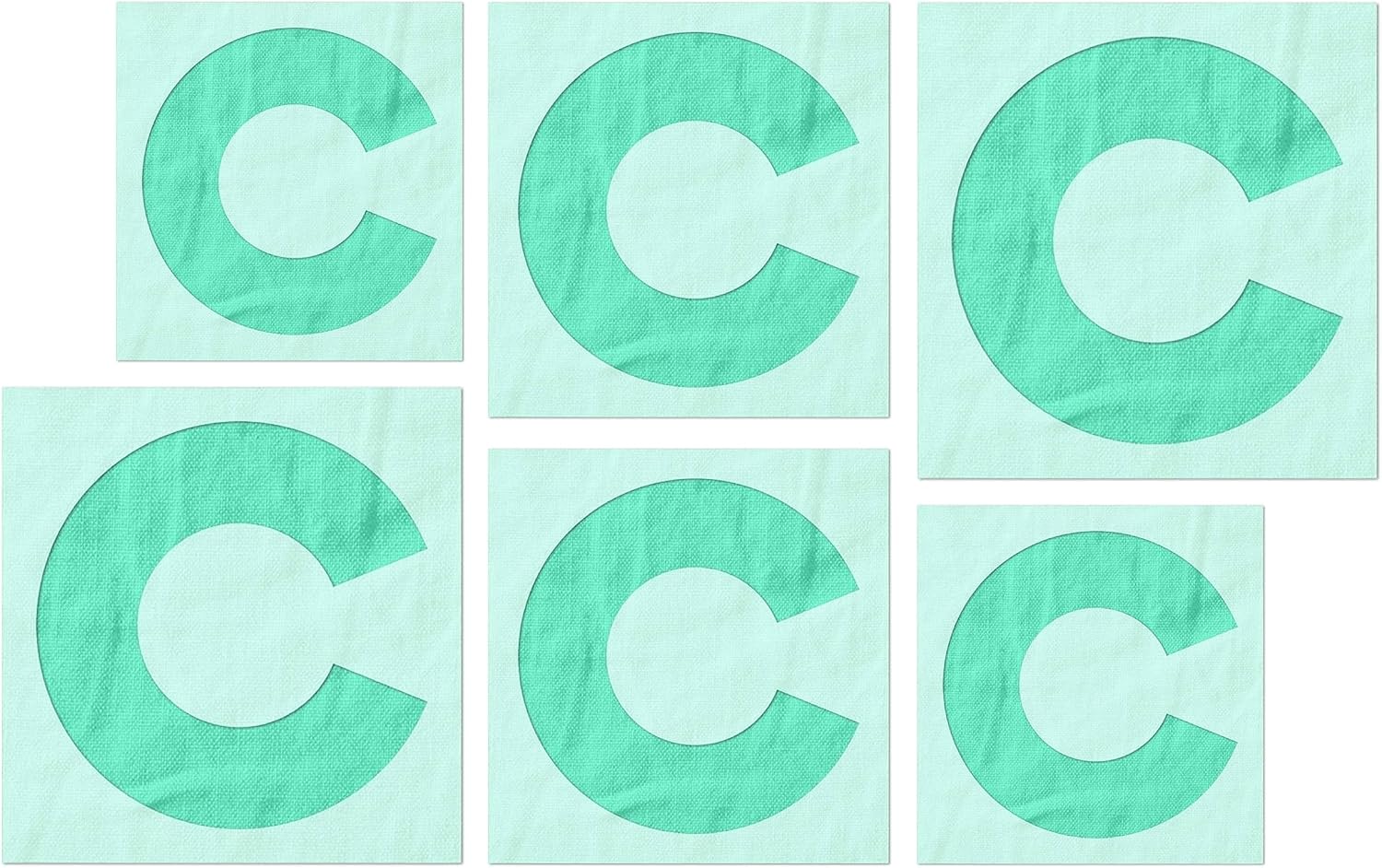 Stencil Stop Colorado State Flag Stencil - Reusable for DIY Projects, Painting, Drawing, Crafts - 14 Mil Mylar Plastic (6 Pack (2", 3", and 4", 2 Each))