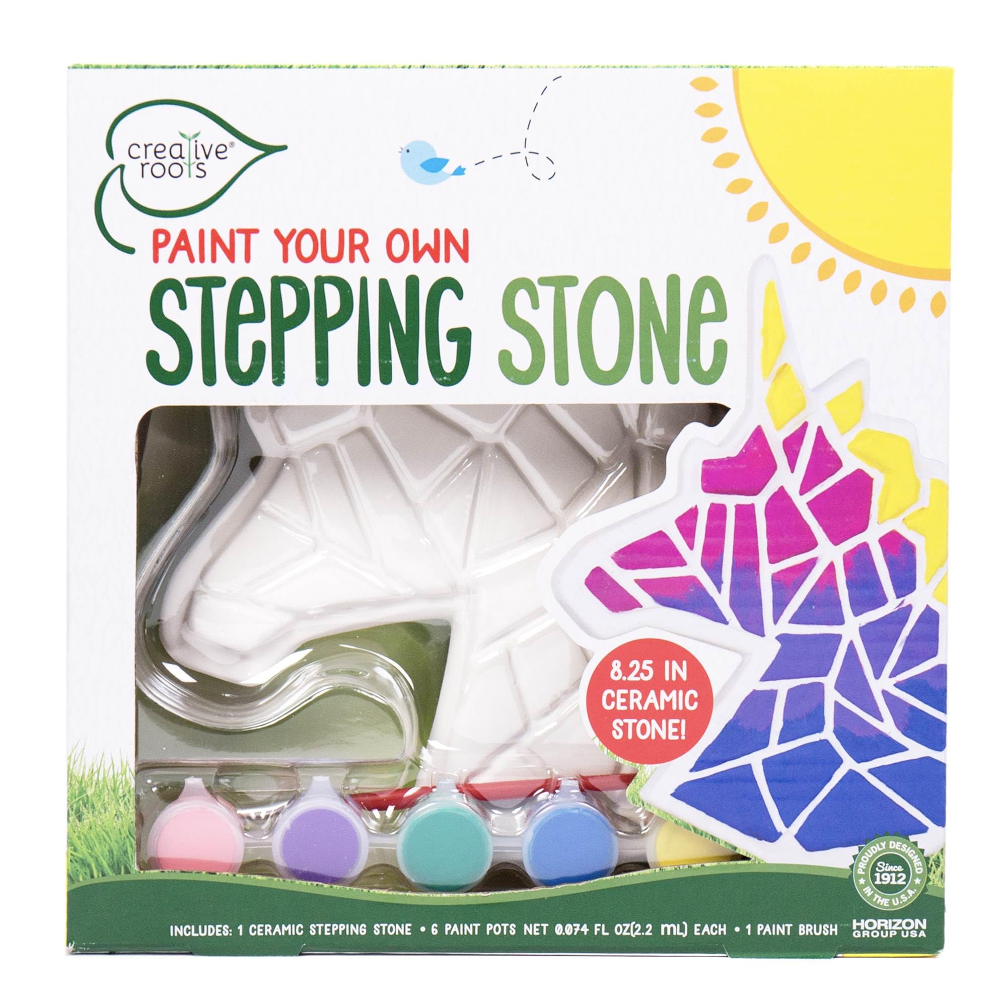 Creative Roots Mosaic Flower Garden Stepping Stone Kit, Includes 7-Inch Ceramic Stone & 6 Vibrant Paints, DIY Stepping Stone Kit for Kids Ages 6+ — Amazon image 13