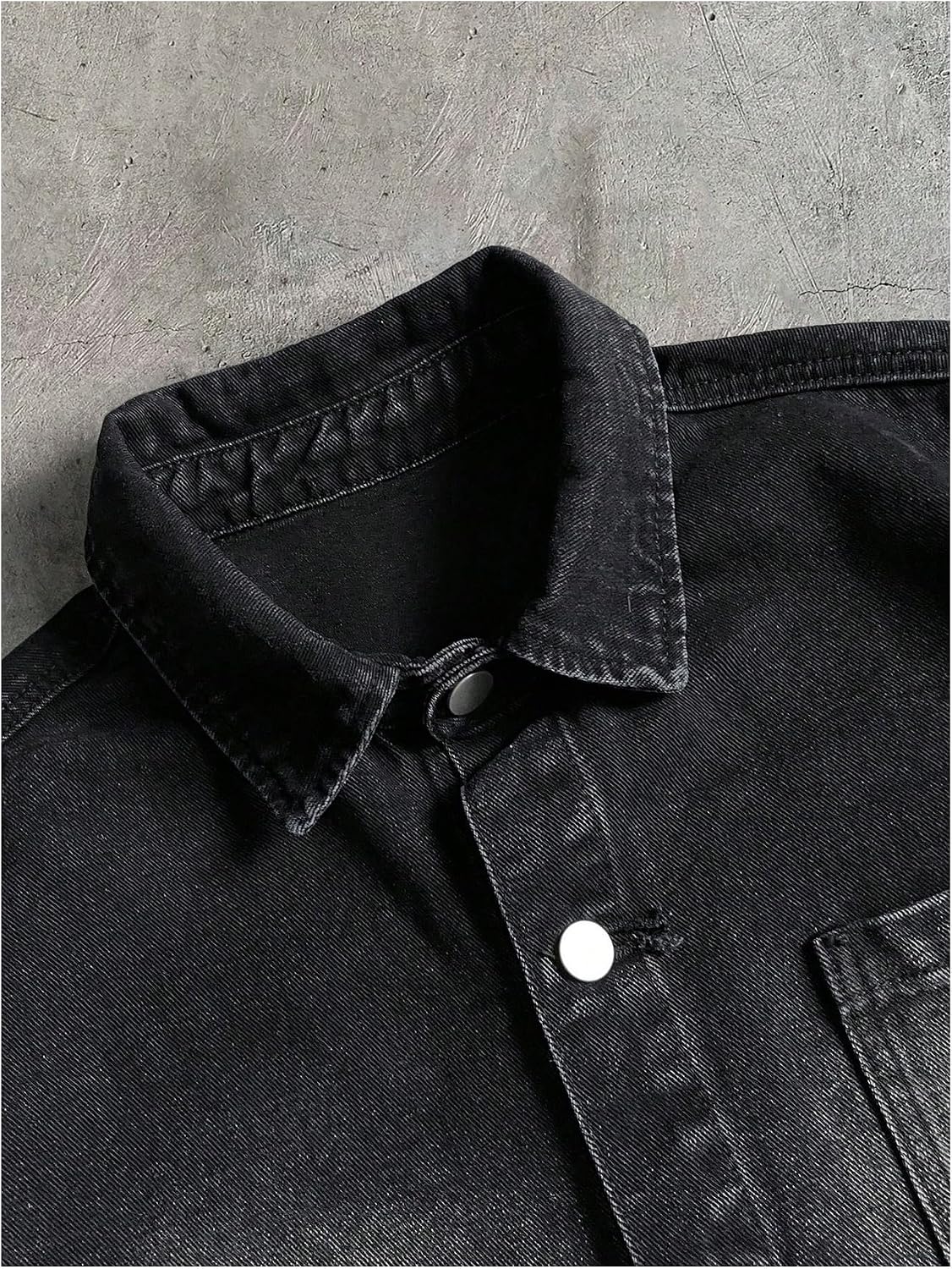 SOLY HUX Men's Vintage Denim Jackets Button Down Printed Shirt Jacket