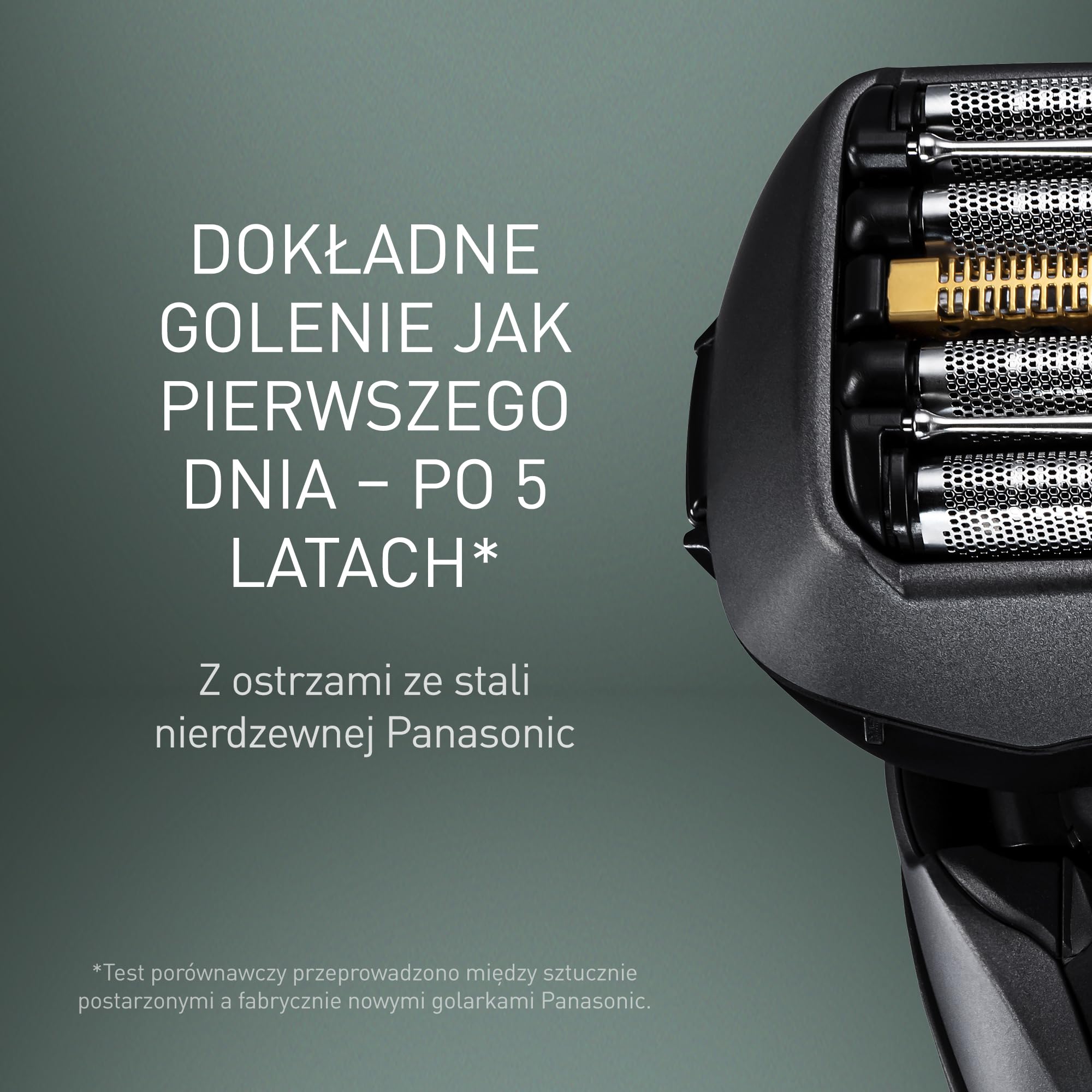 Panasonic ES-LV6U golarka elektryczna z 5 ostrzami, elastyczna głowica 20D, czujnik golenia, szybkie ładowanie, wysuwany trymer, etui, czarna