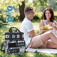 Vista 2 de Tactical Lunch Bag for Men and Women – Large Insulated, Leakproof, Waterproof Cooler with Dual Compartments and Unique Mushroom Design