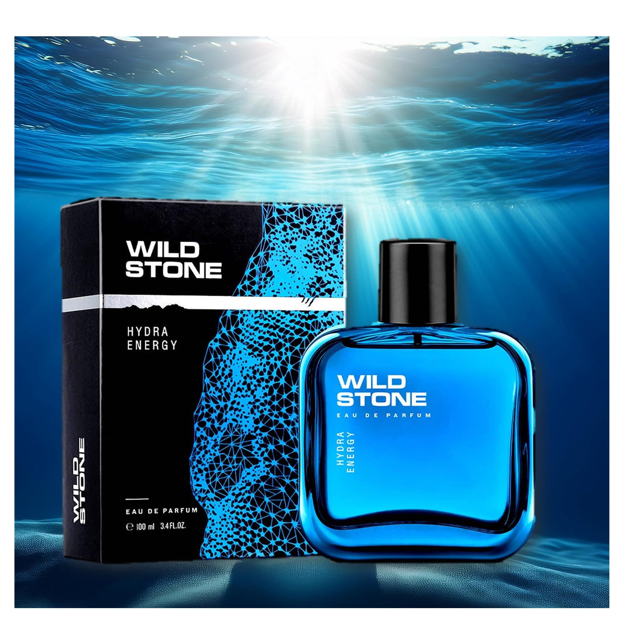 Wild Stone Hydra Energy Premium Eau De Parfum for Men 100 ml|Wild Stone perfume| Luxury Fragrance for Men 100 ml bottle
