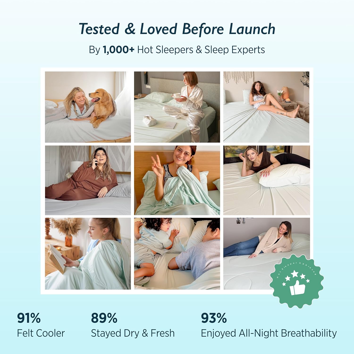 Breescape Cooling Pillow Cases Standard/Queen Size - BlendTek™ Dry & Cool Technology for Hot Sleepers and Night Sweats, 2 Pack Soft & Smooth Pillowcases for Hair & Skin Care, 20" x 30", Snow White Snow White Standard/Queen