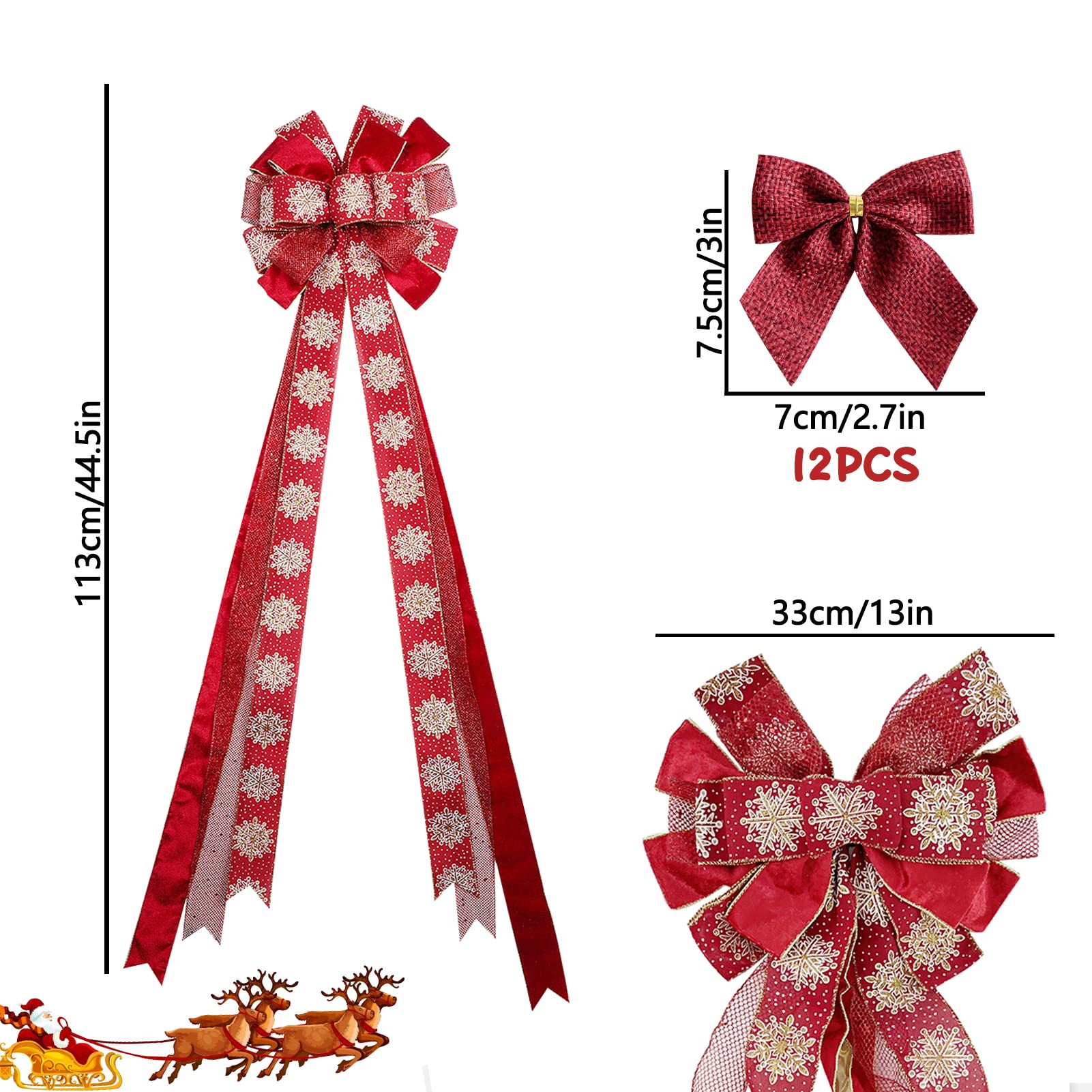 小型クリスマスツリー リボン付き Amazon.co.jp: クリスマスツリートッパー リボン 44インチ x 13