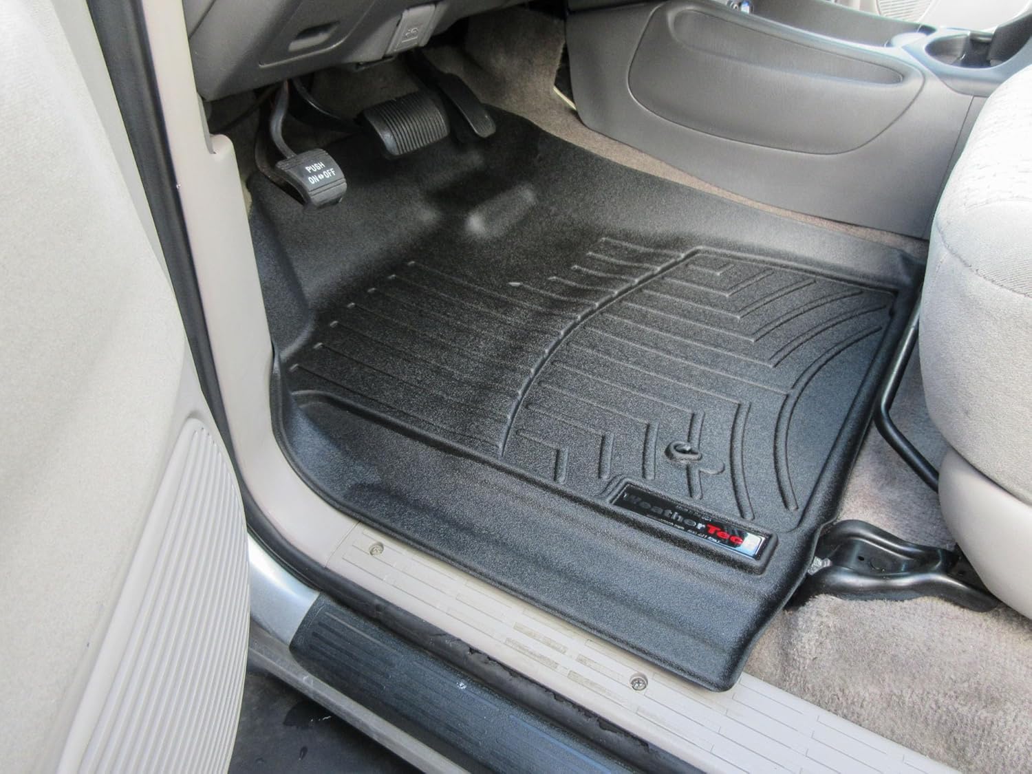 WeatherTech Custom Fit FloorLiners for Toyota Tundra, Sequoia, Tundra - 1st Row (440441), Black