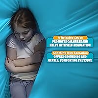 Vista 2 de Columpio sensorial de interior para niños o exterior – Soporta 300 libras, doble capa y giro de 360°, columpio hamaca de terapia de compresión