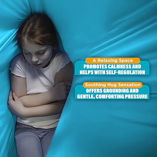 Miniatura 2 de Columpio sensorial para niños y adultos en interiores o exteriores soporta 300 libras, doble capa y giro de 360 grados, columpio de terapia de