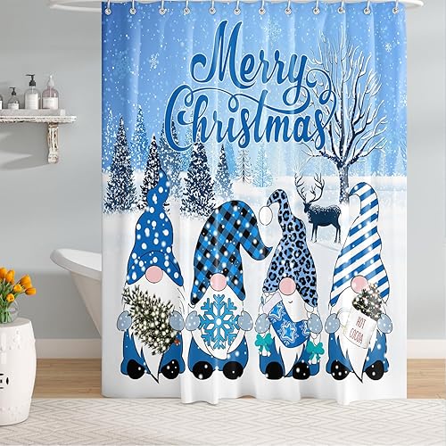 Miniatura 3 de Cortina de ducha de hojas de eucalipto en blanco y negro, cortina de ducha de baño con plantas de acuarela, cortina de ducha botánica impermeable de