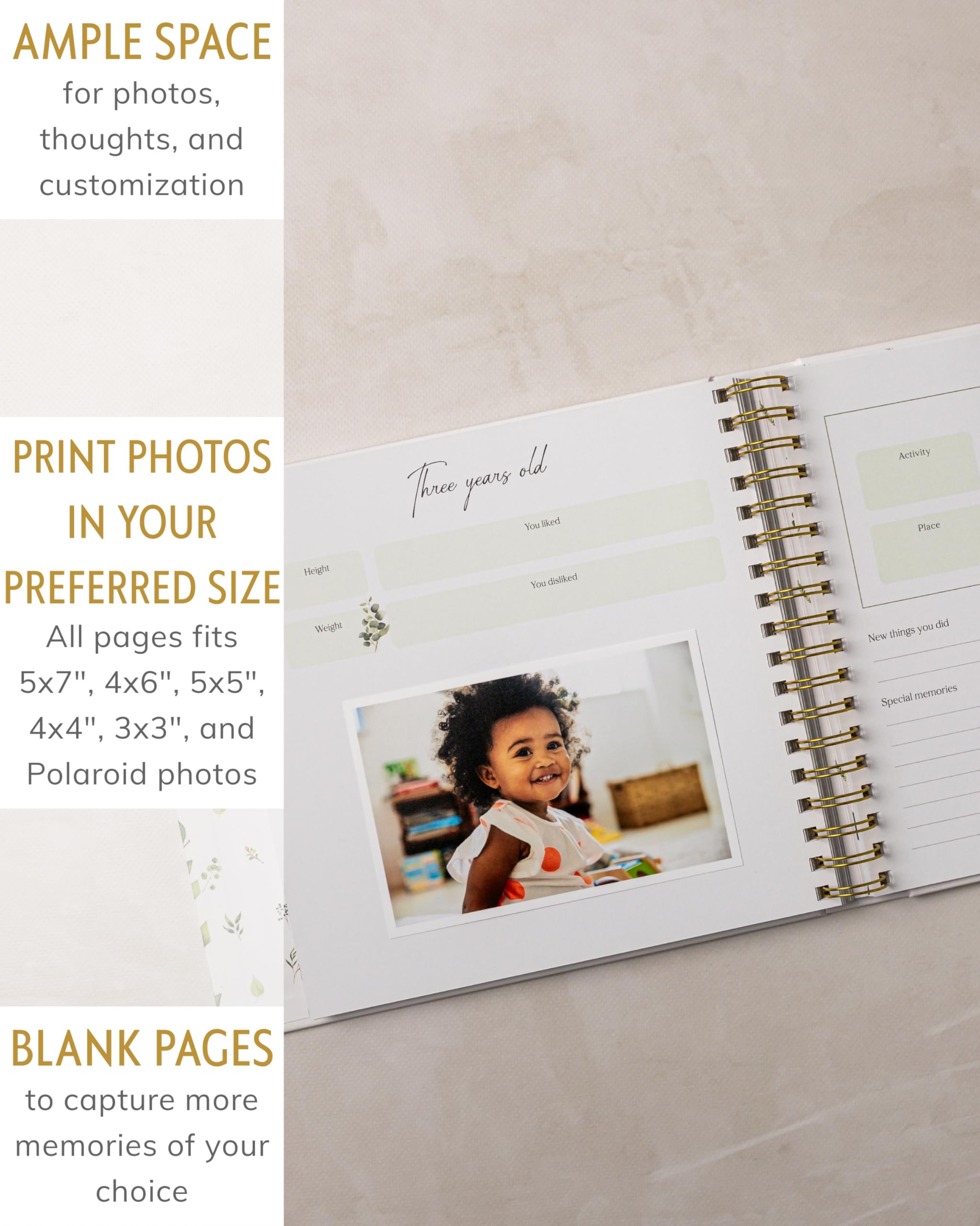 Babybücher für Babyparty – Geschenk Uni Botanischer Garten Andenken Memory Journal zum Protokollieren der Schwangerschaft und Neugeborenen Meilensteine – Fotoalbum Sammelalben für Mädchen oder